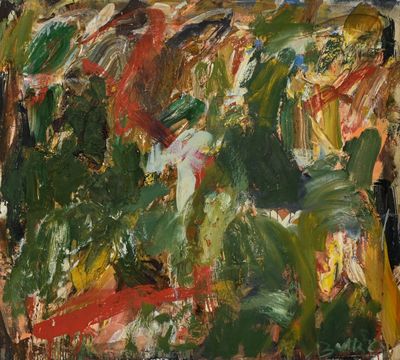 une image représentant un tableau aux couleurs verte, rouge, jaune et blanche