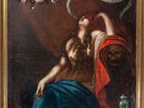 an image of a painting of a woman with a snake on her head