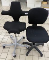 2 sièges tissu noir