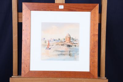 une image d'une image d'une peinture sur un chevalet