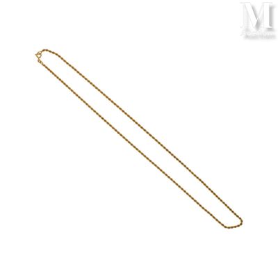 Collier Collier en or jaune 18K (750°/°°) à maille torsadée,… - Photo 1