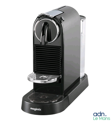 an image of a black coffee machine on a white background