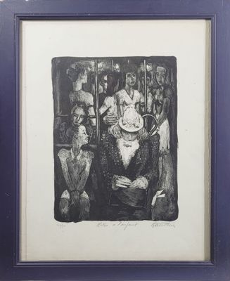 an image of a black and white drawing of a man and a woman