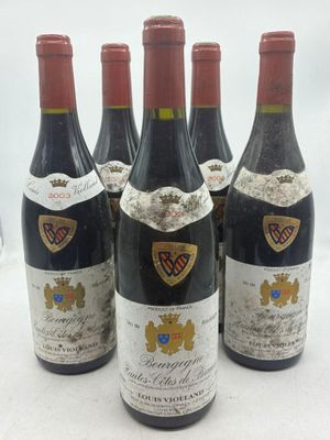 six bouteilles de vin sont alignées sur une surface blanche