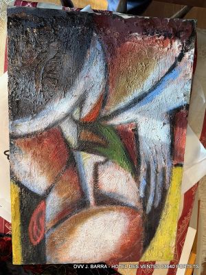 a picture of a painting of a woman on a piece of paper