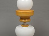 an image of a table lamp with a white ball on top of it