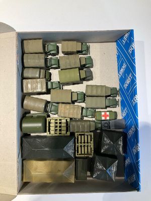 a box full of military items sitting on a table