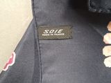 a close up of a jacket with a label on it
