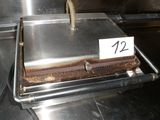 a cake that is sitting on a tray in the oven