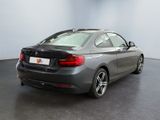 the back of a grey bmw car in a showroom