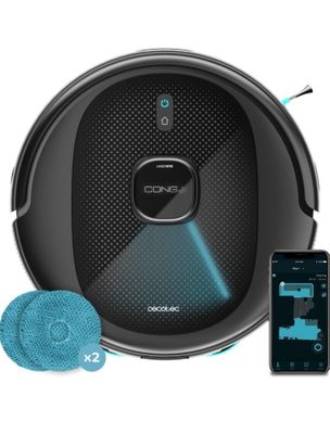 Cecotec Robot Aspirateur et Balai avec IA Conga 9990 AI Spin…