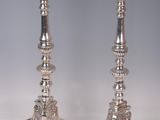 pair of antique silver candlesticks