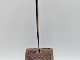 an image of a wooden toilet brush holder on a white background