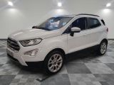 the white ford eco - pace suv is parked in a showroom