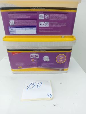 two plastic containers sitting on a table with a price tag