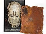 a picture of a piece of cloth with a mask on it