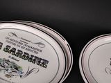 two plates that have different designs on them