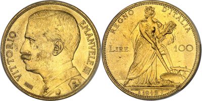 a close up of two gold coins, one of which is a man and the other is a woman