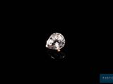 a white diamond on a black background