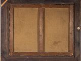 an old wooden frame with a window and a wooden stick