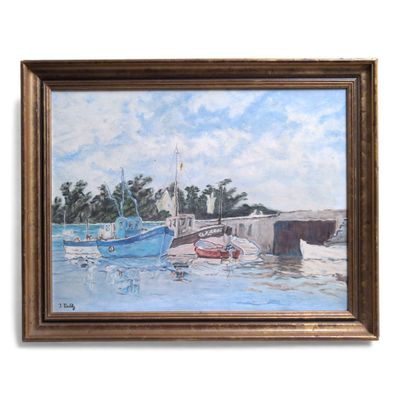 J. TIRILLY (XXème) Chalutiers au port