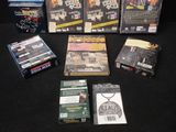 a lot of dvds that are sitting on a table