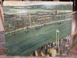 a painting of a painting of a horse race