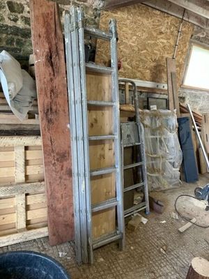 an image of a room with a ladder in it