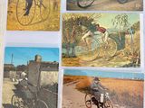 a book with pictures of people riding bicycles on it