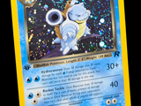 une image d'une carte Pokémon sur laquelle figure un Blastoise sombre