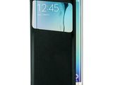 the back view of a black samsung s6 phone case
