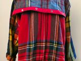 an image of a plaid shirt on a mannequin stand