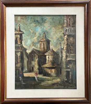 G. COMPAGNA (XXe) Chapelle Saint-SATIRO à Milan.