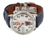 a wrist watch with a picture of a dog on it