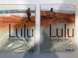 une paire d'affiches représentant une femme et un homme marchant sur une plage