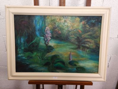 Louis PFEIFFER : "Jacinthes et nénuphars".