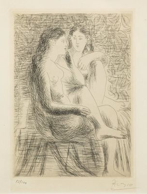 une image représentant un dessin d'un homme et d'une femme assis sur une chaise