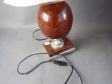 a lamp that is sitting on top of a book