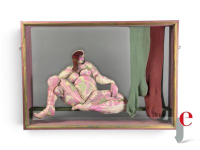 a picture of a man sitting in a shadow box
