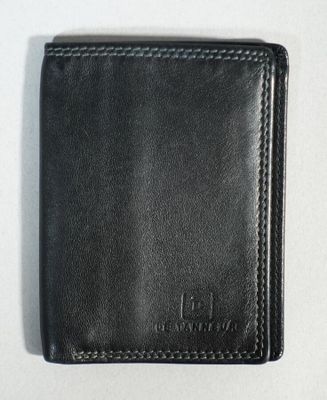 LE TANNEUR Portecarte en cuir noir