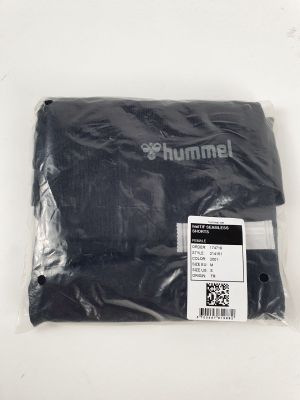 the bag is black and has a label on it that says hummel