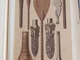 an open book with drawings of different types of vases on it