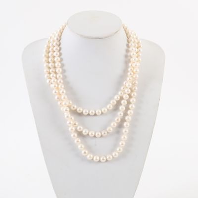 COLLIER DE PERLES TROIS RANGS Sautoir trois rangs de perles …