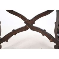 TABLE CONSOLE ITALIENNE en placage de bois précieux à décor … (photo 4)