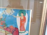 a picture of a picture of a woman holding an umbrella