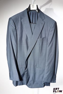 ERMENEGILDO ZEGNA - Costume bleu gris à reflet perlé - Modèl…