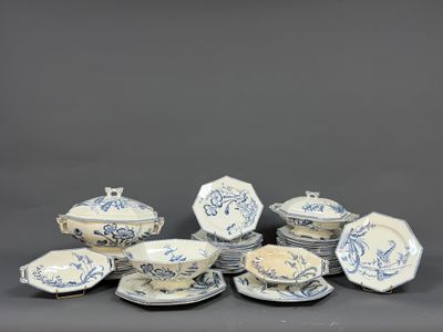 CLAIREFONTAINE Partie de service en faïence du modèle "India… - Photo 1