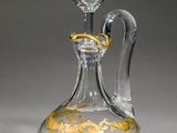 glass decanter with gold leaf decoration