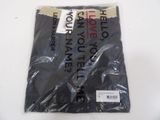 a plastic bag with some black items inside of it