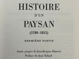 an open book with a black and white title on it